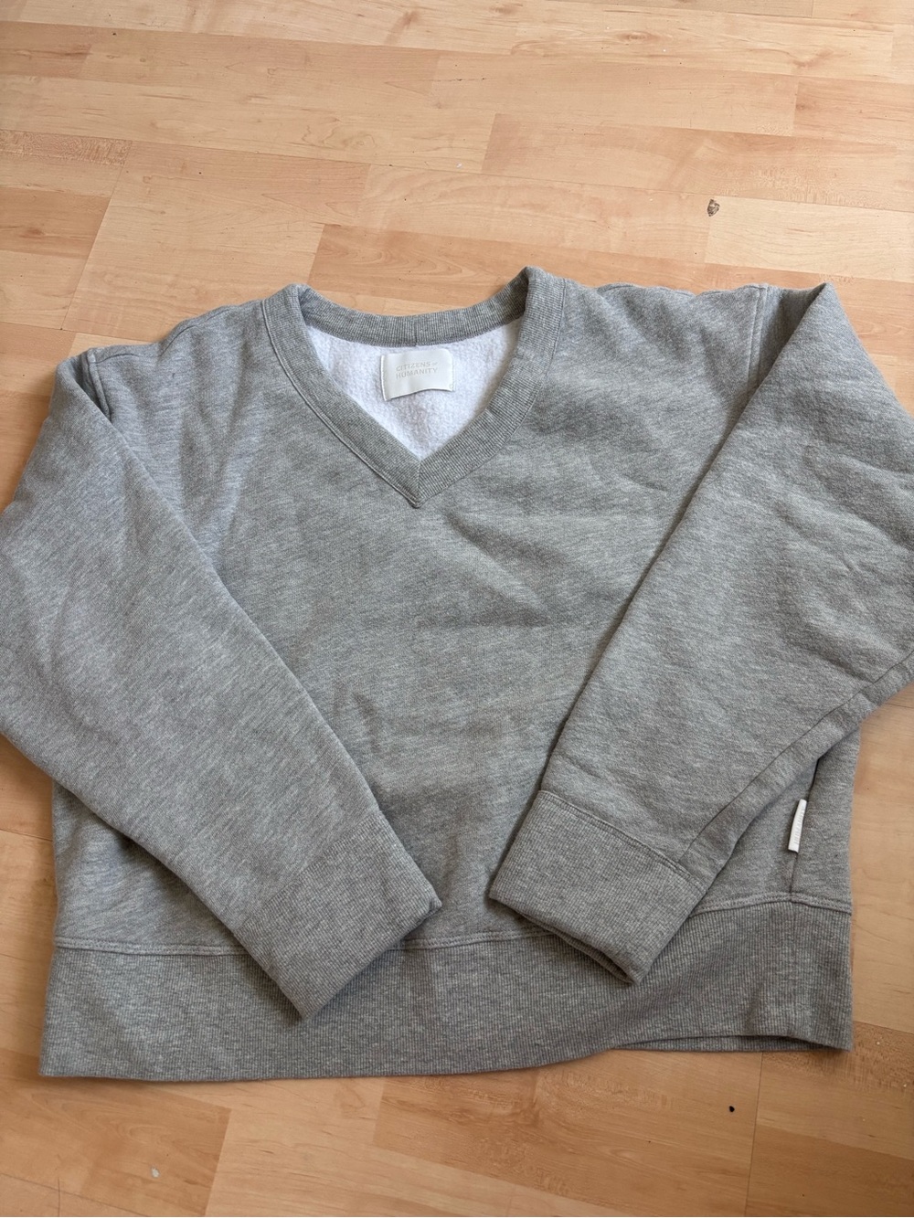 Citizens Of Humanity Vernata pullover Heather Gray V-Neck Sweater s
